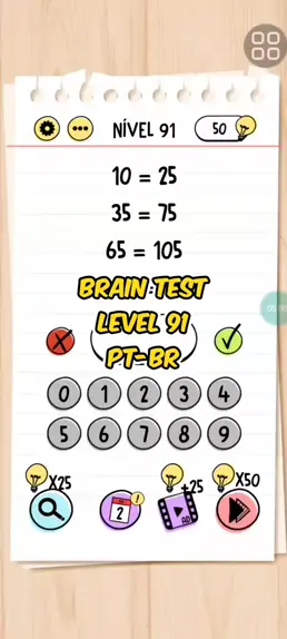 level 91 of brain test & how to solve level 91 in - Kwai